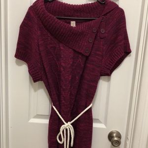 Purple knit short sleeve sweater 💕